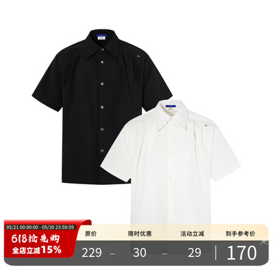 PMET「肩线褶皱」Cleanfit宽松衬衫 轻奢质感上衣春夏