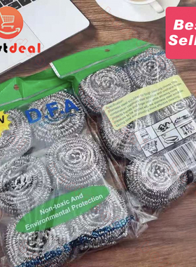 6 pcs Stainless Steel Scourer Ball Steel Wool scrubbers