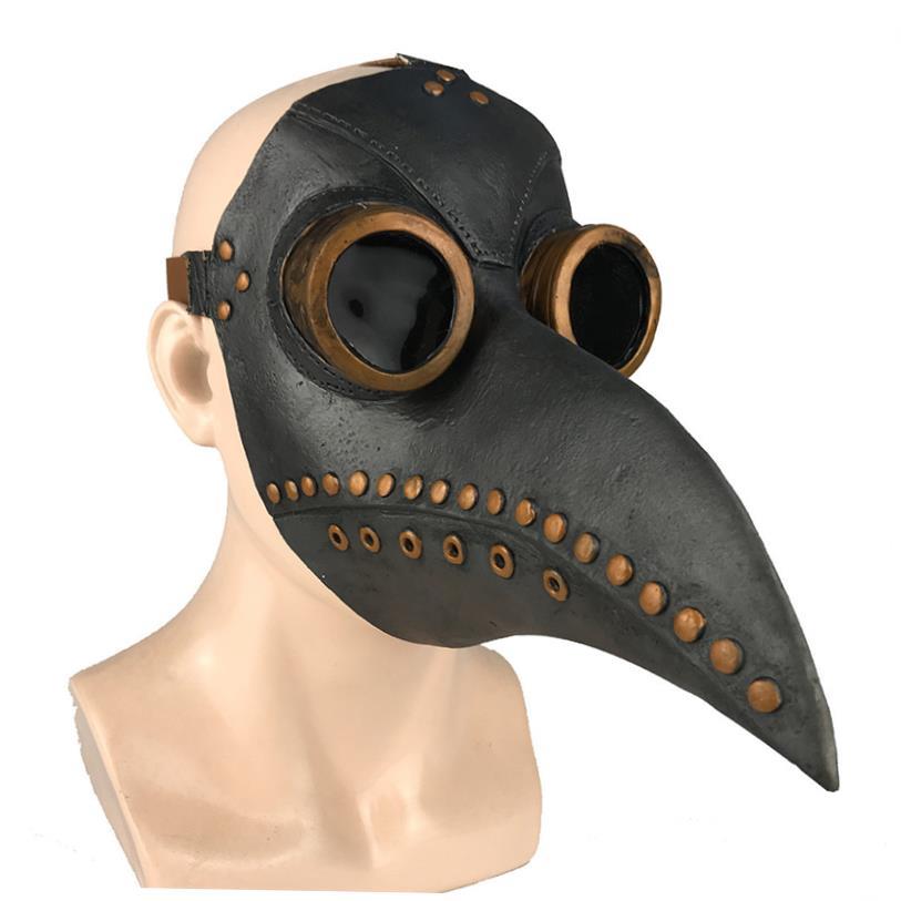 Funny Medieval Steampunk Plague Doctor Bird Mask Latex