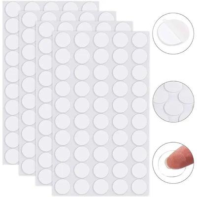 100pcs 1/1.5/2cm Double Sided Tape Stickers Removable Round