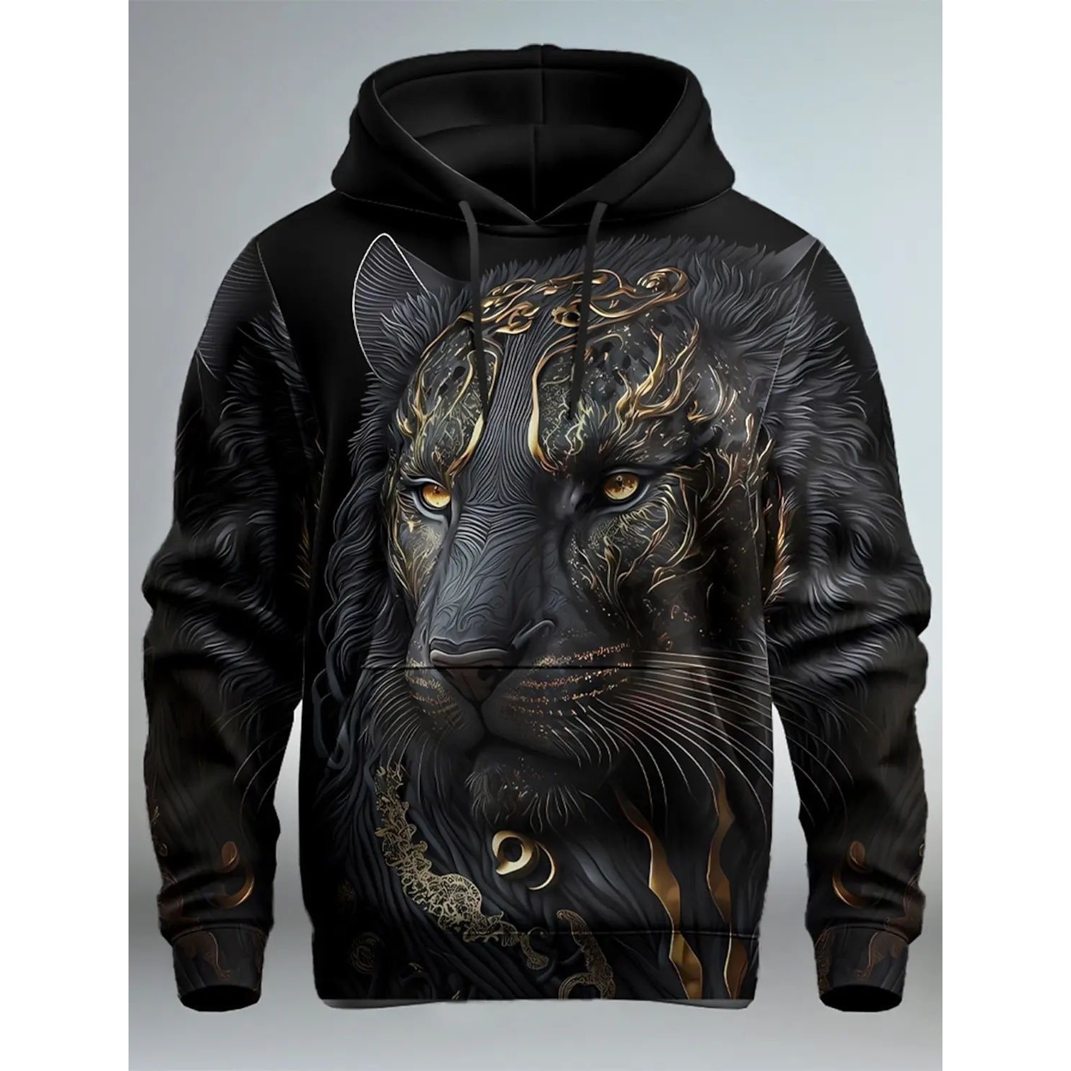 Graphic Lion Men's Fashion 3D Print Hoodie Sreetwear Hoodies