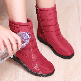 Waterproof Women Boots Winter Shoes Platform Wedge Snow Boot