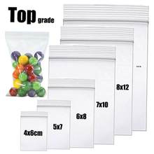 100pcs Clear Zip Lock Bags Thick Ziplock Plastic Small packi