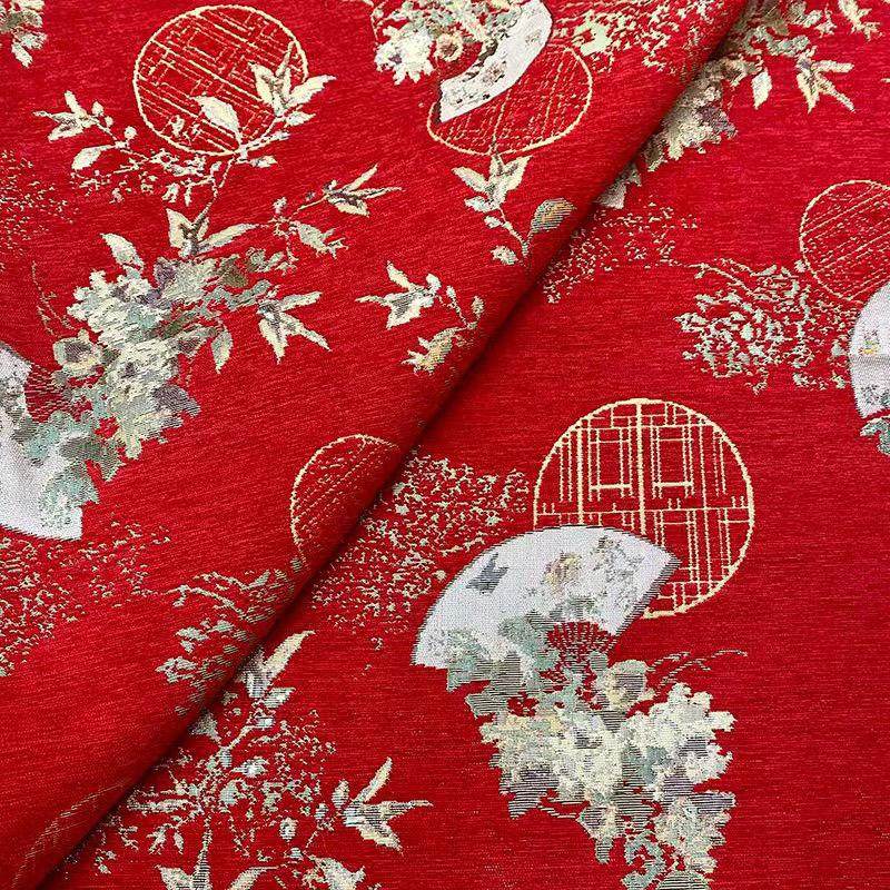 新中式布料2025新款秋冬加厚雪尼尔团扇生花面料马面裙上衣童装,纺织面料/辅料/配套,汉服面料,淘宝优惠券,粉丝福利购,淘宝优惠卷