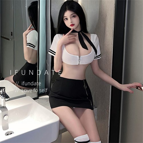 ifundate：内衣免脱辣妹JK短裙日系空姐学生清纯水手服酒吧制服套