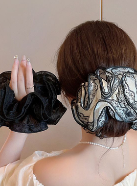 XINSTUDIO蕾丝边边超仙时尚宫廷复古风大肠发圈女 发饰头饰发绳