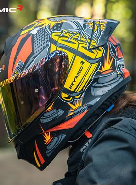 RYMIC睿觅全盔摩托车头盔男春夏机车安全帽女士3C认证四季通用977