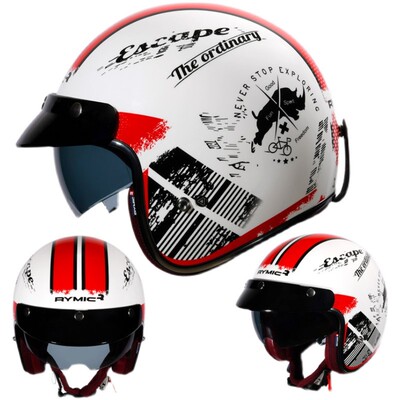 机车复古安全帽个性