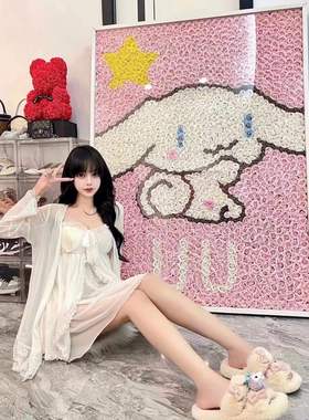 永生花定制香皂花七夕圣诞节情人节送女友闺蜜礼物美少女战士花墙