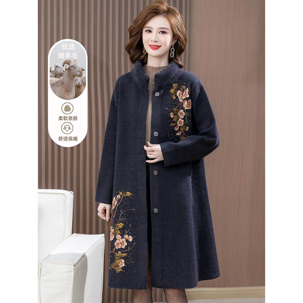 妈妈秋冬装加肥加大码双面羊绒大衣女中老年高贵阔太太羊毛呢外套,女装/女士精品,中老年女装,淘宝优惠券,粉丝福利购,淘宝优惠卷