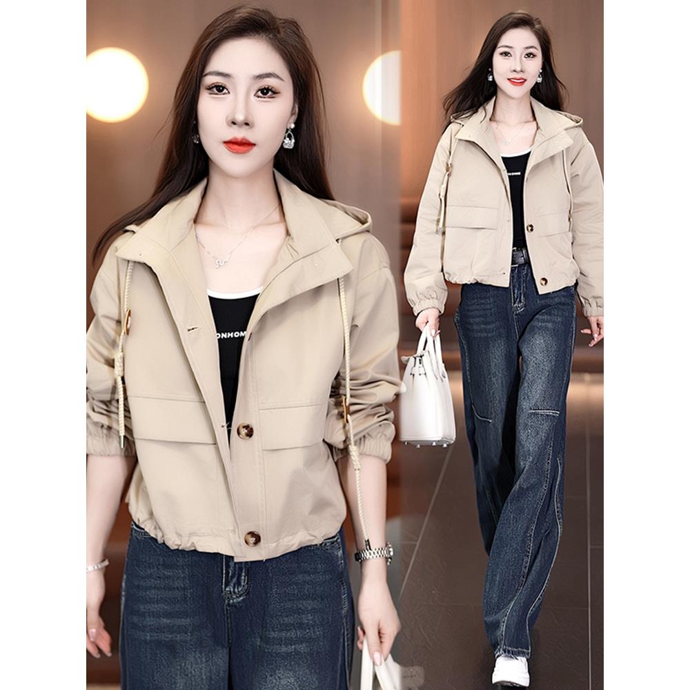 MONLOUVE春秋外套2025新款今年流行时尚女装短款洋气秋装休闲爆款