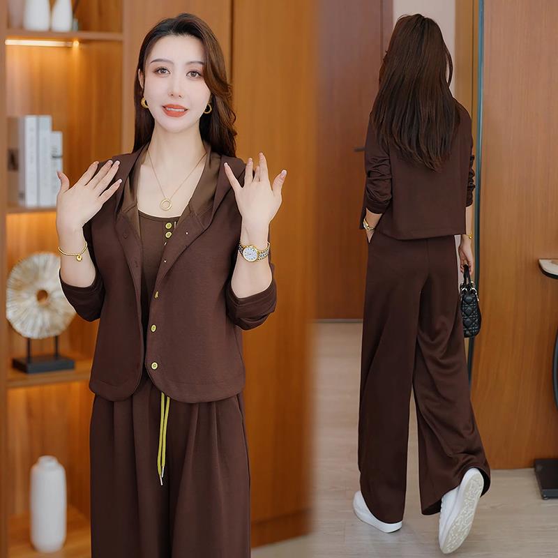 MONLOUVE休闲时尚运动服套装春秋2025年新款洋气质减龄女装爆款秋