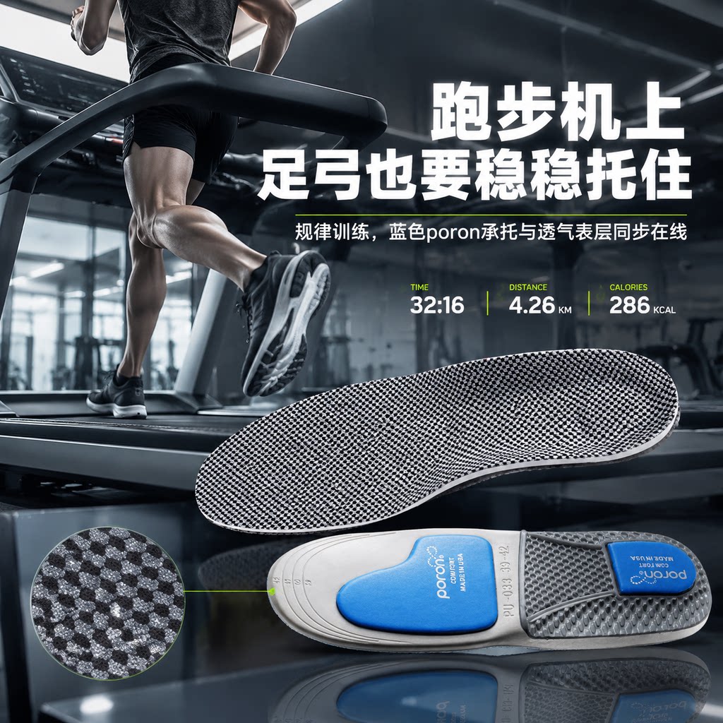 跑步专用鞋垫运动减震换成高弹力