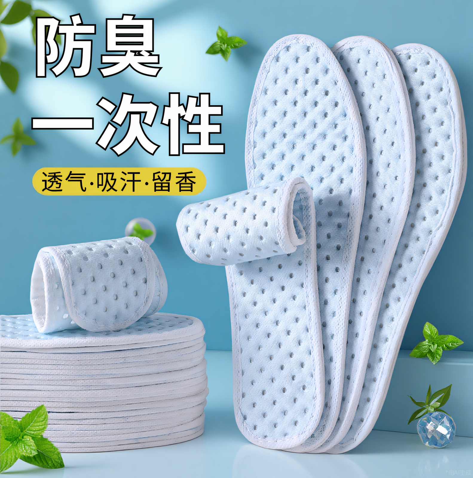 一次性防臭鞋垫男款女士超薄除臭
