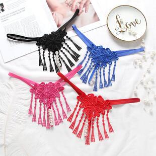crotchless for thong women panties embroidered Sexy low
