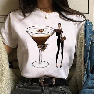 print loose cartoon neck versatile round womens frog shirt