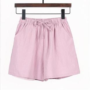 womens size and large Cotton cotton shorts linen loose