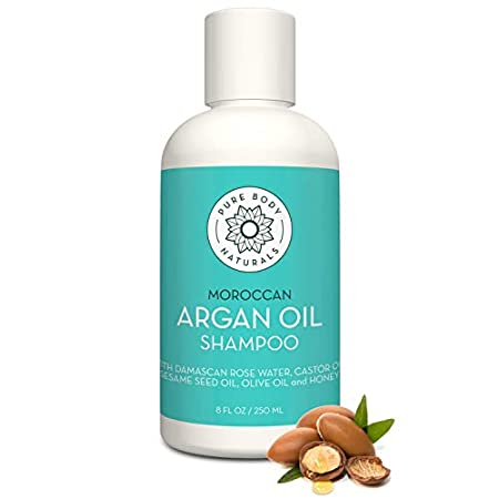 Moroccan Argan Oil Shampoo， 8 Fl Oz- Smooths and Repairs