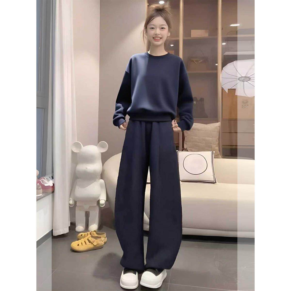 MONLOUVE小众设计感卫衣套装2025新款女秋大方得体韩系穿搭休闲长