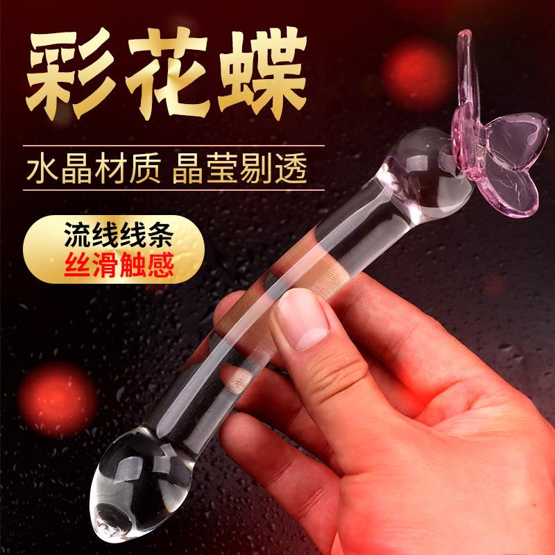 Glass-made femalemasturbation toy fake phallus adult product