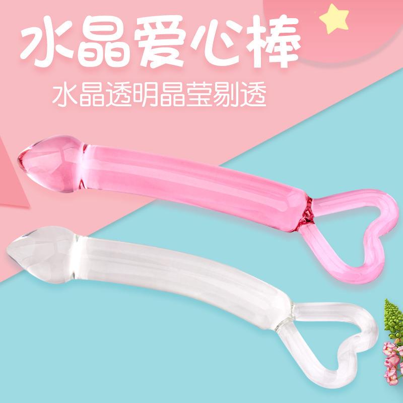 Glass-made femalemasturbation toy fake phallus adult product
