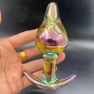保密发货0458镀银 自律器具解压腰部塞 水晶玻璃按摩榜 晶莹剔透