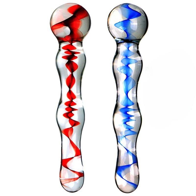 Glass-made femalemasturbation toy fake phallus adult product