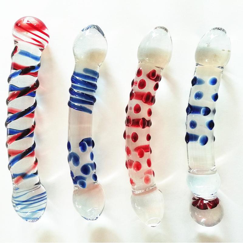 Glass-made femalemasturbation toy fake phallus adult product