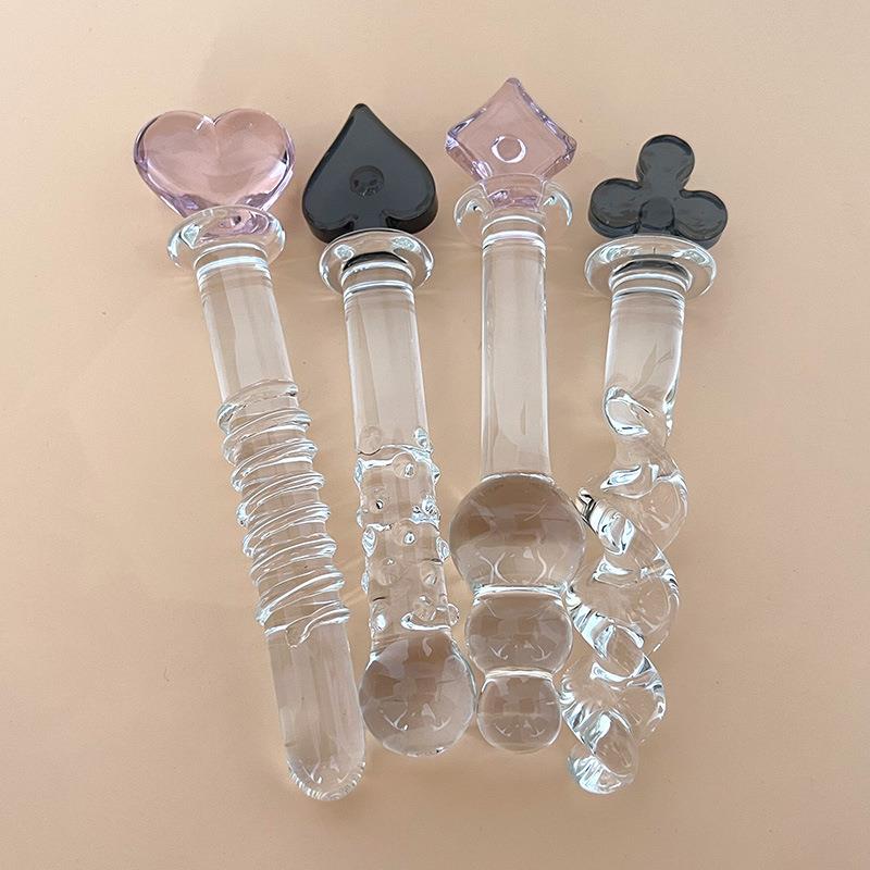 Glass-made femalemasturbation toy fake phallus adult product