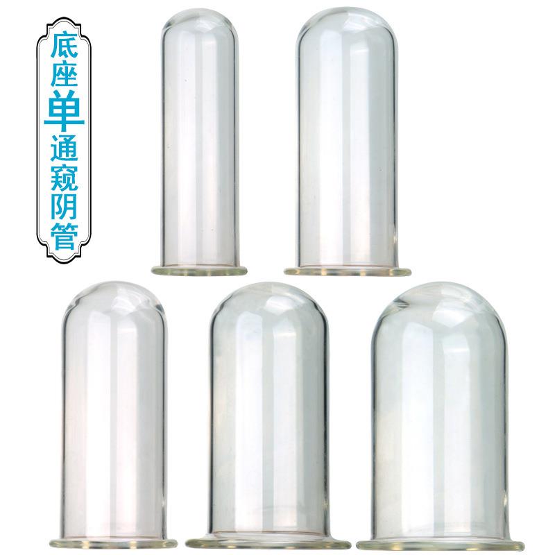 A self-pleasuring toy made of glass for use inside the anus.