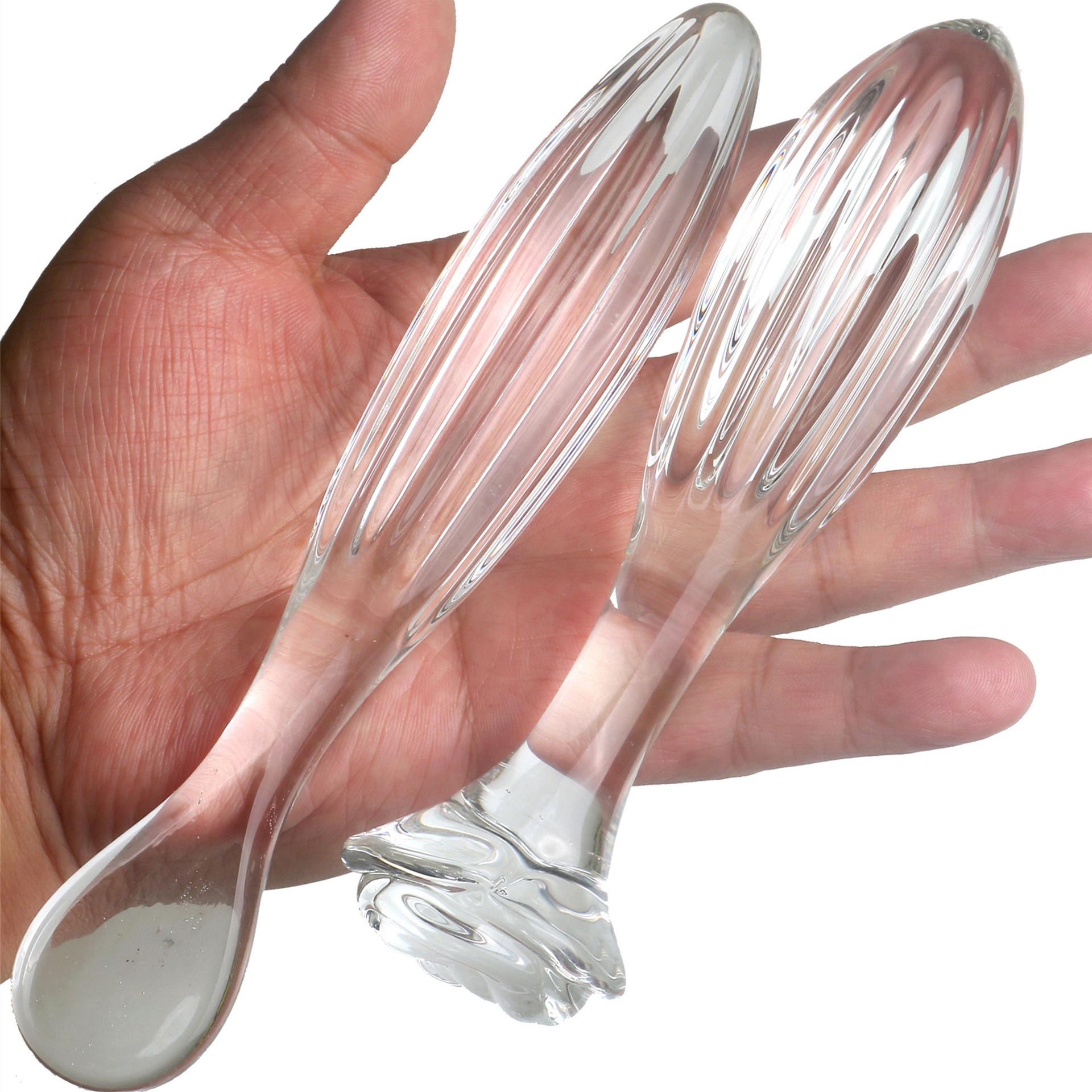 Glass-made femalemasturbation toy fake phallus adult product
