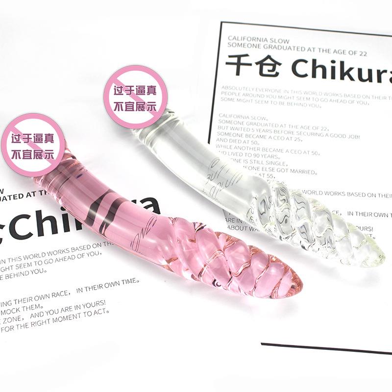 Glass-made femalemasturbation toy fake phallus adult product