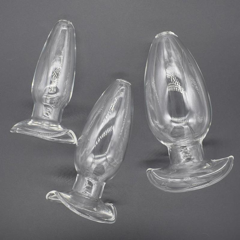 A self-pleasuring toy made of glass for use inside the anus.