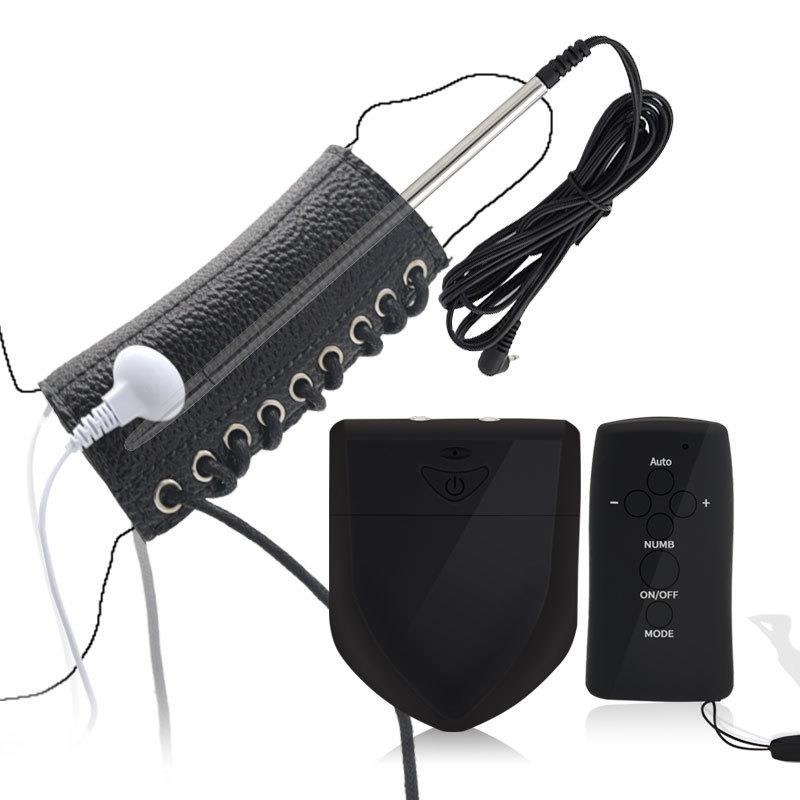 Male penis electric shock punishment toy urethral dilator