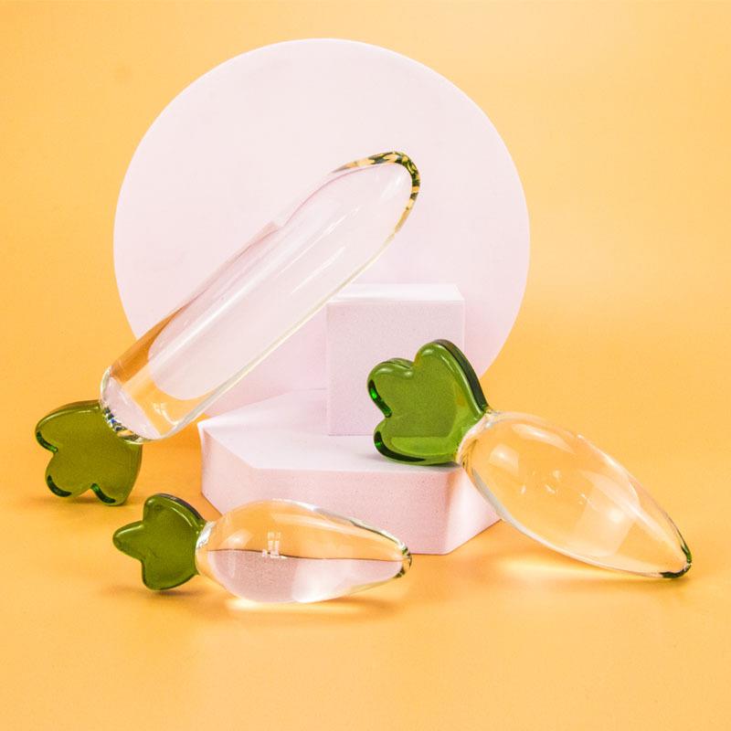 Glass-made femalemasturbation toy fake phallus adult product