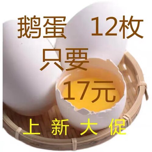 散养粮食土鹅蛋新鲜孕妇10送2个正宗农家初生土鹅蛋家养鹅蛋现发