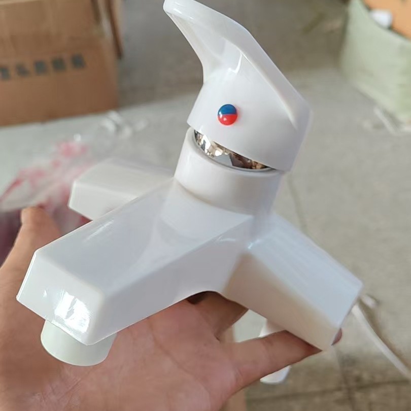 水龙头双孔冷热塑料双控