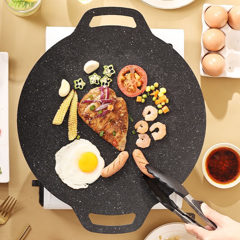韩式户外麦饭石纹不粘烤