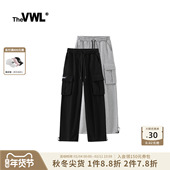 滑板裤 VWL春季 男女款 宽松垂感运动口袋裤 工装 卫裤