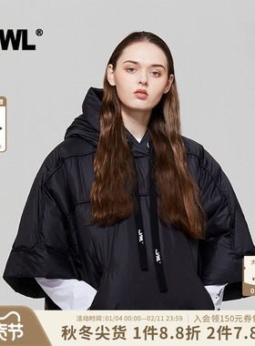 【丁程鑫同款】VWL连帽棉服秋冬男女夹克加厚外套黑色面包服