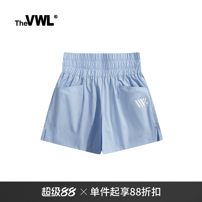 松紧高腰热裤VWL宽松自然腰