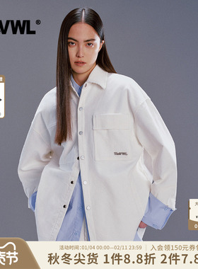 VWL灯芯绒外套衬衫裤子 秋冬季套装棉服宽松外套男女同款