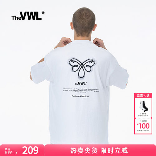 vwl短袖复古休闲薄款logo印花