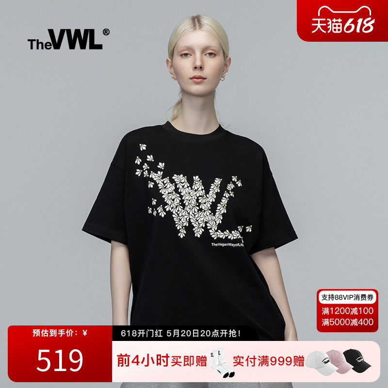 VWL蜜蜂印花短袖T恤2024夏季新款宽松白色黑色男女士同款穿搭攻略-封面