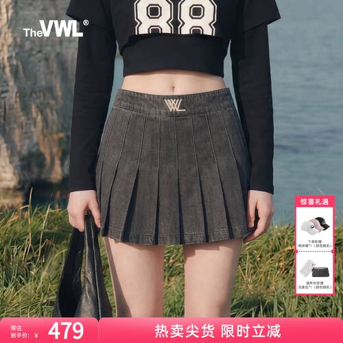 VWLA型女牛仔百褶裙美式