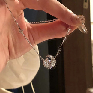 925纯银幻梦心月项链女 毛衣链轻奢高级设计感小众送女友生日礼物