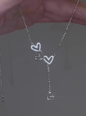 999纯银镂空爱心项链刻字