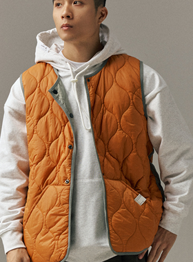 NESSTTU 25秋冬新品日系休闲百搭宽松工装双面穿内胆轻薄棉马甲