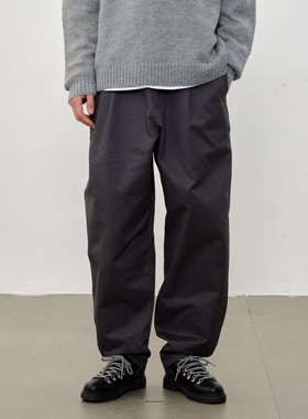 NESSTTU 秋冬新品日系复古休闲百搭基础纯棉锥形斜纹chino长裤