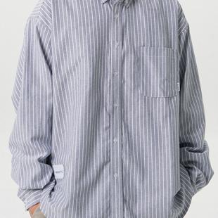 衬衫 NESSTTU 条纹长袖 25SS春夏新品 日系休闲宽松复古百搭基础款